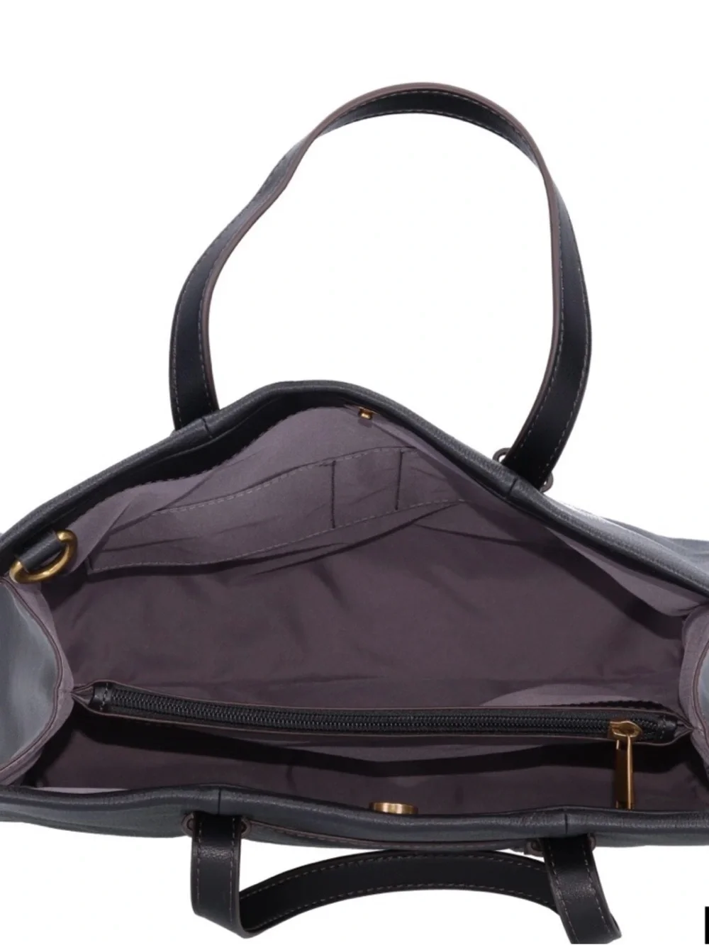 Fossil Kingston Black Leather Tote Bag